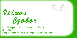 vilmos czobor business card